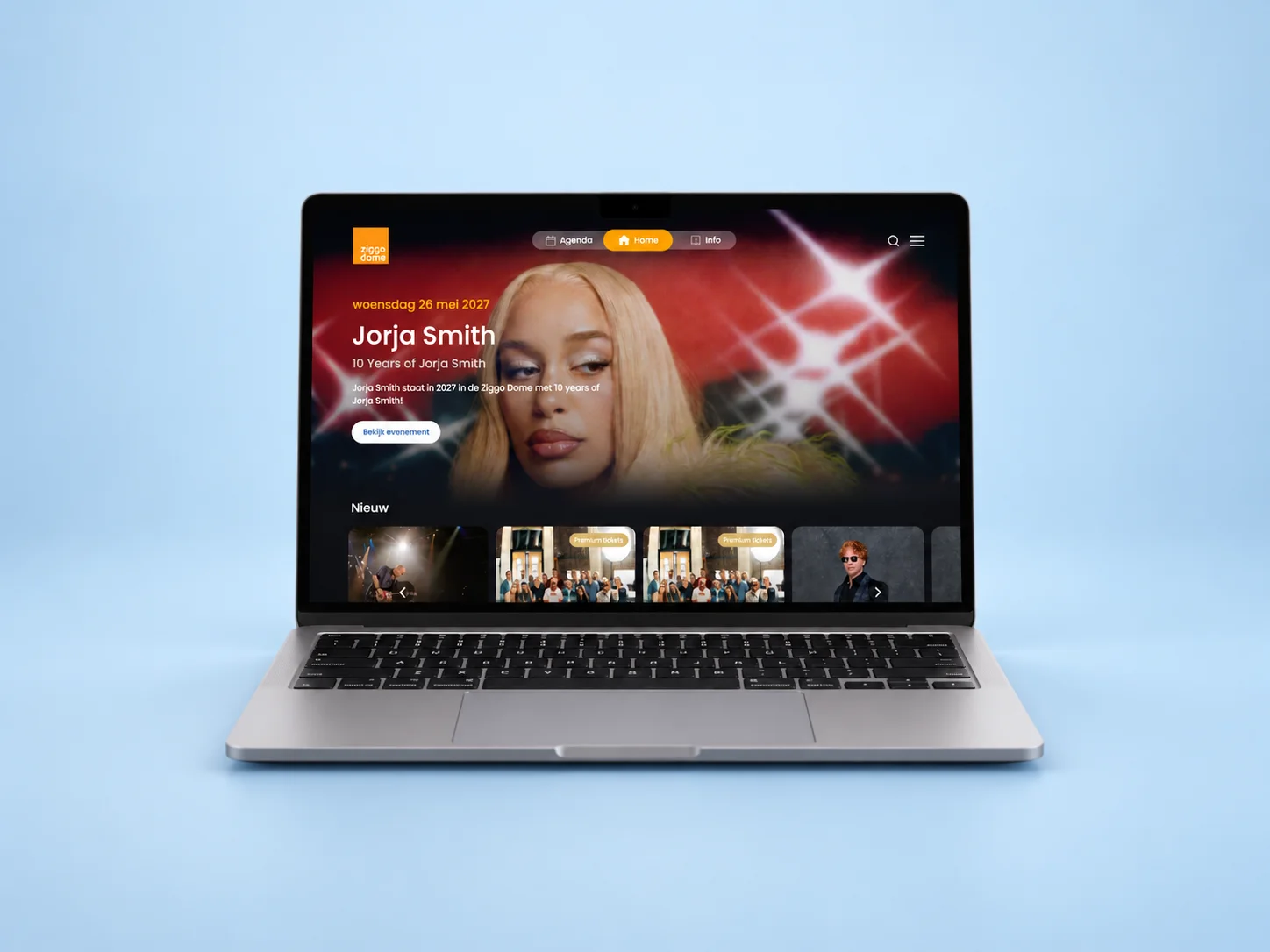 Minimalistische creatieve portfolio website
